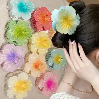Gradient Flower Design Hair Clips (1 pc)